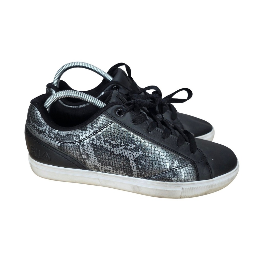 Fila Classic Sneakers Womens 9.5 Black Snakeskin Leather Casual 5SC60519-013